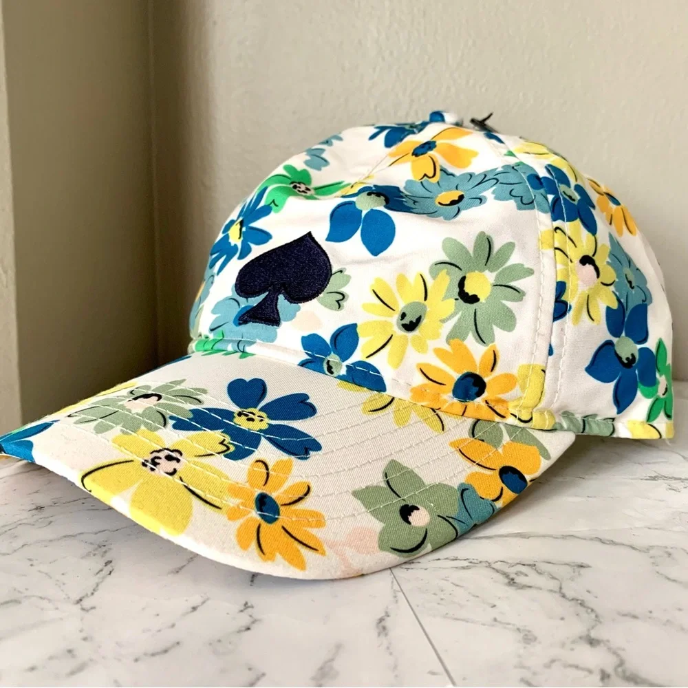 Kate Spade New York French Cream Floral cap retail $68+ - Picture 1 of 6